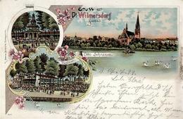 Wilmersdorf (1000) Gasthaus Seebad  Lithographie 1899 II (Ecken Abgestoßen) - Weltkrieg 1914-18