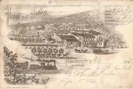 Hausbruch (2000) Hotel Zur Haake Eisenbahn 1897 II (Ecken Abgestossen, Stauchungen) Chemin De Fer - War 1914-18
