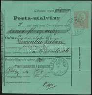 1875 Díjjegyes Postautalvány ,,BEGA SZT GYÖRGY TORONT M' (Gudlin 350 Pont) - Other & Unclassified