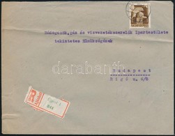 1945 Március 19 Budapesti Szükségtarifás Ajánlott Levél Vámhatáron Kívüli Tarifa Levél Díj 60f + Ajánlás 1P 40f. Tarifah - Other & Unclassified