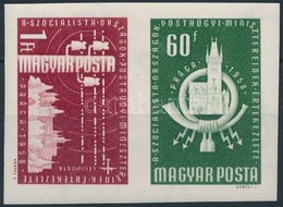 ** 1958 A Szocialista Országok Postaügyi Minisztereinek értekezlete (I.) - Prága Vágott Pár (3.000) - Altri & Non Classificati