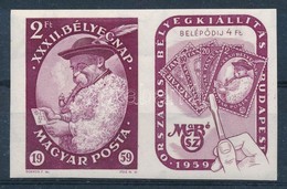 ** 1959 Bélyegnap (32.) Vágott Szelvényes Bélyeg (4.000) - Other & Unclassified