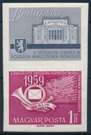 ** 1959 A Szocialista Országok Postaügyi Minisztereinek értekezlete (II.) Vágott Szelvényes Bélyeg (4.000) - Other & Unclassified