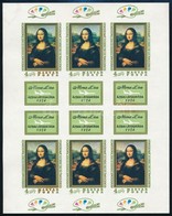 ** 1974 Mona Lisa Vágott Kisív (30.000) (zöldes Elszínez?dés Az Arany Nyomatok Helyett) - Other & Unclassified