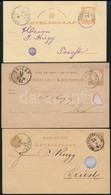 1879-1887 3 Db Díjjegyes Levelez?lap - Other & Unclassified