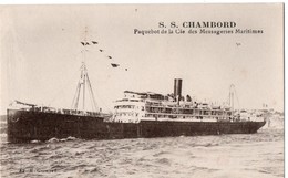 S.S. CHAMBORD. Paquebot De La Cie Des Messageries Maritimes - Pétroliers