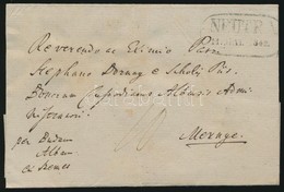 1842 Portós Levél / Unpaid Cover 'NEUTRA' - Other & Unclassified