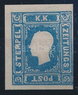 (*) 1858 Hírlapbélyeg Kék I. Típus Certificate: Strakosch - Altri & Non Classificati