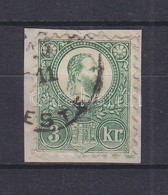 1871 Réznyomat 3kr, Varratvonal Az Alsó Bélyegközben - Other & Unclassified