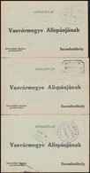 1916 3 Db Levelez?lap 'GERSE' , 'SÖPTE' , 'TOBAJ' Postaügynökségi Bélyegzésekkel - Other & Unclassified