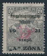 (*) Nyugat-Magyarország II. 1921 Arató 60f Bodor Vizsgálójellel (*9.500) - Altri & Non Classificati