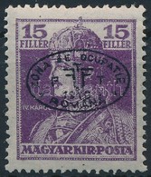 * Debrecen I. 1919 Károly 15f Fekete Felülnyomással, Garancia Nélkül (**50.000) - Other & Unclassified