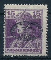 ** Debrecen I. 1919 Károly 15f Fekete Felülnyomással, Garancia Nélkül (**50.000) - Other & Unclassified