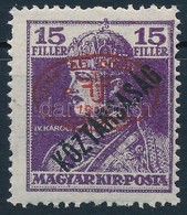 ** Debrecen I. 1919 Károly/Köztársaság 15f Piros Felülnyomással, Garancia Nélkül (**55.000) - Other & Unclassified