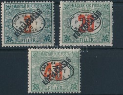 * Debrecen I. 1919 Portó/Köztársaság 3f, 20f, 40f Garancia Nélkül (**22.500) - Other & Unclassified