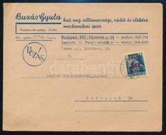 1945 (2. Díjszabás) Helyi Levél Kisegít? 50f/50f Bérmentesítéssel, Az El?z? Díjszabás Szerint Bérmentesítve - Other & Unclassified