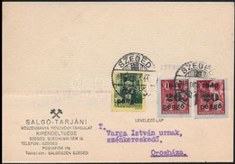 1945 (5. Díjszabás) Távolsági Levelez?lap Kisegít? 2 X 20P/30f + 40P/8f Bérmentesítéssel - Other & Unclassified