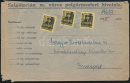 1945 (5. Díjszabás) Távolsági Levél 250 Grammig Kisegít? 3 X 60P/18f Bérmentesítéssel - Other & Unclassified