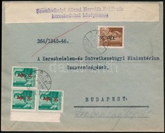 1946 (8. Díjszabás) Távolsági Levél Bet?s TIp.2./4f + 3 X Ajl.2./12f Bérmentesítéssel - Other & Unclassified