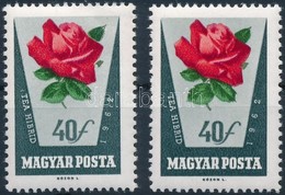 ** 1962 Rózsák 40f Színeltolódás ( A Jobb Oldali Levél A Leveg?ben Lóg) - Other & Unclassified