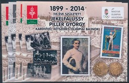 ** 2014 Jekelfalussy Piller György 4 Db-os Emlékív Garnitúra, 2 Db Ajándék - Altri & Non Classificati