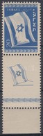 ** 1949 Nemzeti Zászló Bal Oldali Tabos Bélyeg Mi 16 - Altri & Non Classificati