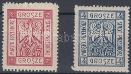 * Przedborz Helyi Kiadás 1917 Címer Sor Mi 1-2 A - Other & Unclassified