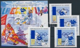 ** 1996 Téli Olimpia, Nagano Sor Mi 1215a-1218a + Blokk Mi 89a - Altri & Non Classificati