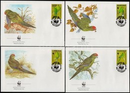 1987 WWF Papagájok Sor 4 FDC-n Mi 421-424 - Other & Unclassified