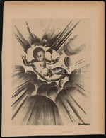 Ruzicskay György (1896-1993): Illusztráció A Szerelemkeres?b?l. Algrafia, Papír, Jelzett Az Algrafián, 25×19 Cm - Other & Unclassified