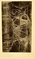 Iréne Radó Vajda (1952-): The Staircase. Rézkarc, Papír, Jelzett, 25×15 Cm - Other & Unclassified