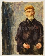 Jelzés Nélkül: Kalapos Férfi (hátoldalán N?i Portré). Akvarell, Papír, 30×24 Cm - Other & Unclassified