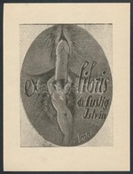 Bartos László (1902-1943): Pornográf Ex Libris. Klisé, Papír, Jelzett A Klisén, 7,5×5,5 Cm - Autres & Non Classés