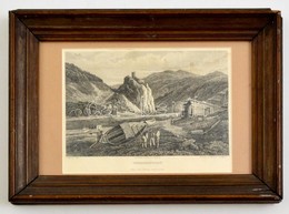 Cca 1850 Schreckenstein (C. Würbs) Acélmetszet, Kiadó: Carlsruhe D. Kunst-Verlag,  üvegezett Keretben, Foltos, 18×26 Cm - Prints & Engravings