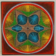 Mandala Cérnakép, Falemezen, 48×48 Cm - Other & Unclassified