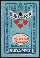 Cca 1900 Liszteszsák Zárjegy. Budapest - Hungária. / Flour Bag Tax Stamp - Unclassified