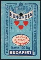 Cca 1900 Liszteszsák Zárjegy. Budapest - Hungária. / Flour Bag Tax Stamp - Non Classificati