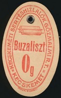 Cca 1920 Liszteszsák Zárjegy. Kecskemét / Flour Bag Tax Stamp - Unclassified