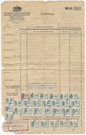 1945 Budapesti Székesf?városi Községi Kereskedelmi és Szállítási Rt. Szállítólevele, Rajta: 1 Db 50 P., 163 Db 500 P. Il - Unclassified