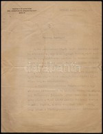 1923 Berlin, A Magyar Kir. Követség Fejléces Levélpapírjára írt Levél Külszolgálati Pénzügyekkel Kapcsolatban - Unclassified