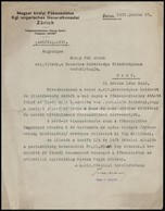 1935 Zürich, Magyar Királyi F?konzulátus Fejléces Levélpapírjára írt Levél A Nemzetek Szövetsége Titkárságának Címezve ( - Unclassified