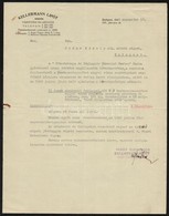 1940-1941 Kellermann Lipót Vasöntöde és Gépgyár Hidas Károly Mérnök, építési Vállalkozó Cégének Szóló, Levelei és Számlá - Non Classificati