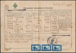 1946 Házassági Anyakönyvi Kivonat Okmánybélyegekkel - Unclassified