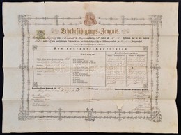 1857-1858 Pécsi Püspöki Tanító Intézet Végbizonyítványa és Bizonyítványa, Szárazpecsétekkel, 1db 30 Kr. Okmánybélyeggel, - Unclassified