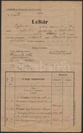 1918 Újterebes, Kocsmai Leltár - Unclassified