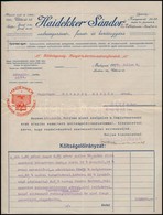 1925 Bp., Haidekker Sándor Sodronyszövet-, Fonat- és Kerítésgyárának Díszes Fejléces Számlája, Aláírással, Borítékkal - Unclassified