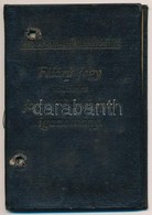 1926-1930 Fényképes MÁV Félárú Jegy Váltására Jogosító Igazolvány, Duna-Száva-Adria Vasúttársaság állandó Betétlapjával, - Unclassified