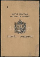 1931-1932 Magyar Királyság Fényképes útlevele Liska Gyula építészmérnök Részére, A Hátsó Borító Egyik Sarkán Hiánnyal - Unclassified