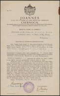 1922 Esztergom, Csernoch János (1852-1927) Latin Nyelv? Kinevezési Okmánya Kiss Károly Teológia Professzor Részére, Sajá - Non Classificati