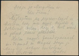 1951 Haller Gábor Gróf (?-?) Saját Kézzel írt Levelez?lapja Feleségének A Közkórház Idegosztályáról - Non Classificati